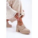Boto Women's Leather Half-Boots on Heel Beige Dunadia | shoptok.hr