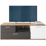 Modern Living Tv-element Twenty, Bela, Barva Hrasta, Barva Grafita | Shoptok.si
