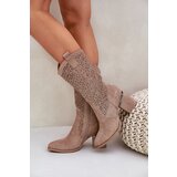 S. BARSKI Cutout Cowboy Boots Mid-Calf S.Barski | Shoptok.si