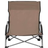  Zložljivi stoli za na plažo 2 kosa taupe blago, (20804213) | Shoptok.si