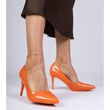 D/CEO marka niezdefiniowana Orange patent pumps on a heel Merium | ePonuda.com
