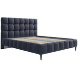 MID.YOU OBLAZINJENA POSTELJA 140 cm x 200 cm , les, tekstil, leseni material modra | Shoptok.si