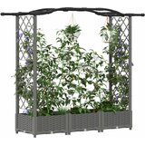  Povišeni krevet s mrežom i krovom Svjetlosiva 169 x 40 x 123 cm | shoptok.hr