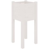  Vrtne sadilice 2 kom bijele 31 x 31 x 70 cm od masivne borovine | shoptok.hr