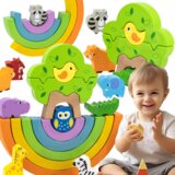 Viga drvene dugine slagalice kreativni montessori Cijene