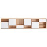 Hammel Furniture Bela nizka komoda v hrastovem dekorju 267x61 cm Mistral - Hammel Furniture Cene