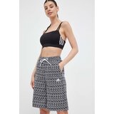 Adidas Kratke hlače za žene, boja: crna, s uzorkom, visoki struk | shoptok.hr