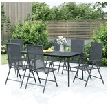  7-dijelni vrtni blagovaonski set antracit čelični | shoptok.hr