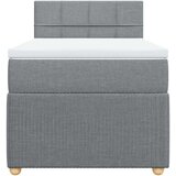 vidaXL Box spring postelja z vzmetnico svetlo siva 90x190 cm blago | Shoptok.si