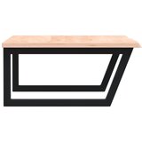  Zidna polica za umivaonik od čelika i masivne hrastovine Smeđa 80 x 60 x 2 cm | shoptok.hr