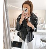 Gemre Black faux leather biker jacket Gill | Shoptok.si