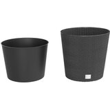  Sadilica s uklonjivom unutrašnjosti antracit 35/37,5 L PP ratan | shoptok.hr