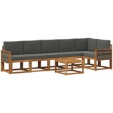  Set vanjskih sofa 7 kom. Prirodna i antracit Poliester | shoptok.hr