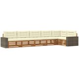  Set vanjskih sofa 6 pcs Prirodna i krem 402 x 172,5 x 73 cm | Eponuda.ba