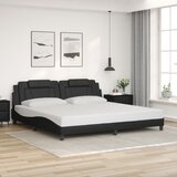  Okvir kreveta Viana s LED-om bez madraca crni 200 x 200 cm | shoptok.hr