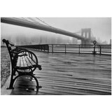  Tapeta - A Foggy Day on the Brooklyn Bridge 100x70 | shoptok.hr