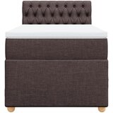 Krevet s oprugama i madracem tamnosmeđi 90 x 190 cm od tkanine | shoptok.hr