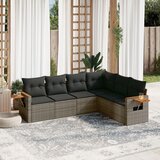 vidaXL 6-dijelni set vrtnih sofa od poliratana s jastucima sivi | shoptok.hr