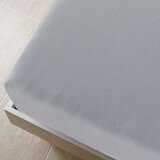 vidaXL Plahta s gumicom od žerseja siva 140x200 cm pamučna Cijene