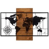  Zidna dekoracija 58x85 cm mapa drvo/metal | Eponuda.com