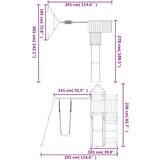 Vanjski set za igru od masivne borovine | shoptok.hr