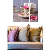 Wallity MDF110593250 multicolor decorative mdf painting (3 pieces) Cene