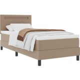  Krevet s opruga kutije Bijela i kapučino 90 x 200 cm | shoptok.hr