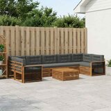  Set vanjskih sofa 8 kom. Prirodna i antracit | shoptok.hr