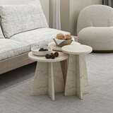 Hanah home set od 3 umetnutih stočića Mantar 18701, 40,35,30 cm, travertin | Eponuda.com