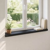  Prozorske klupice 2 kom. Crna 80x 20 x 2 cm Čvrsto drvo bukve Cijene