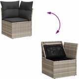  11-dijelni set vrtnih sofa poliratan s jastucima svijetlosivi | shoptok.hr