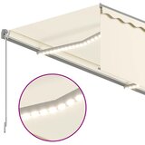  Automatska tenda s roletom i senzorom LED 4 x 3 m krem | Eponuda.com