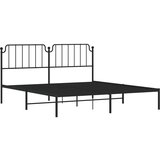 Metalni okvir za krevet s uzglavljem crni 183x213 cm | shoptok.hr