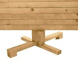 vidaXL Leseno božično drevo z stojalom Rjava 120 cm Trdna borovina | Shoptok.si