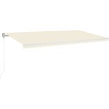  Automatska tenda sa senzorom za vjetar LED 600x350 cm krem | shoptok.hr