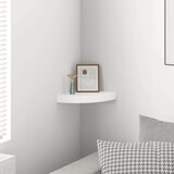  Plutajuća kutna polica bijela 25 x 25 x 3,8 cm MDF | shoptok.hr
