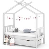  Okvir za dječji krevet s ladicom bijeli 70 x 140 cm od borovine | shoptok.hr