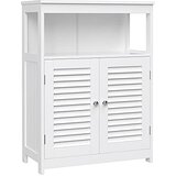 Songmics Lesena kopalniška tla, omarica za shranjevanje, stojalo za organizatorje, samostoječa kuhinjska omarica, z dvojnimi okenskimi vrati, bela BBC40WT, (21313528) | Shoptok.si