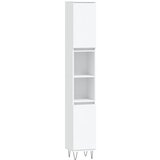 Maison Chic Kopalniška omarica - Kopalniški kabinet bela 30x30x190 cm inženirski les, (21794964) | Shoptok.si