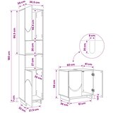  Set ormarića za kupaonicu 2 kom. Betonska siva Prerađeno drvo | shoptok.hr