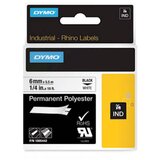 Dymo Trak Rhino Polyester 1805442, 6 mm / 5.5 m (črno/bel), original Cene