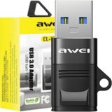 Awei ADAPTER CL-13 USB-C NA USB-A ČRN/ČRN PODATKOVNI KABEL, (22007345) | Shoptok.si