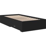  The Living Store Posteljni okvir s predali črn 90x190 cm inženirski les - Posteljni Okvir, (21446175) | Shoptok.si