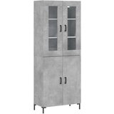 vidaXL Visoka komoda siva betona 69 5x34x180 cm od konstruiranog drva | shoptok.hr