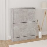 vidaXL Omarica za čevlje betonsko siva 59x17x81 cm inženirski les Cene