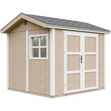 Timbela Vrtna hišica vrhunske kakovosti 5,9 m² - V252x250x294 cm - s tlemi in bitumenskimi ploščicami - M913A-TERRA BROWN, (5000117251) | Shoptok.si