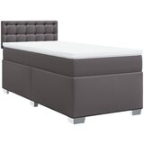vidaXL Krevet s oprugama i madracem sivi 80 x 200 cm od umjetne kože | shoptok.hr