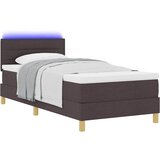  LED Box Spring Krevet Tamno smeđa 90 x 190 cm tkanina | shoptok.hr