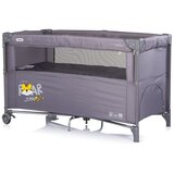 Chipolino putni krevetić RELAX Tiger sa spuštajućom bočnom stranicom Charcoal | shoptok.hr