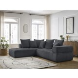 Bobochic Paris Tamno siva kutna garnitura od šenila (s lijevim kutom/u obliku slova L) Whesley – | shoptok.hr